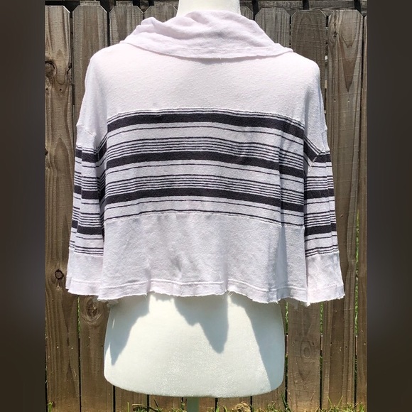 Free People We the Free Seaside Cowl Neck Crop Top - Picture 3 of 7